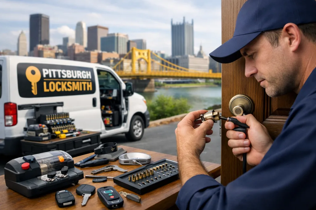 mobile locksmith pittsburgh pa repairing residential door lock